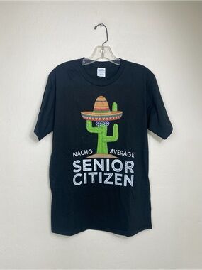 Senior Citizen Graphic Tee - Black with Green Cactus never worn.